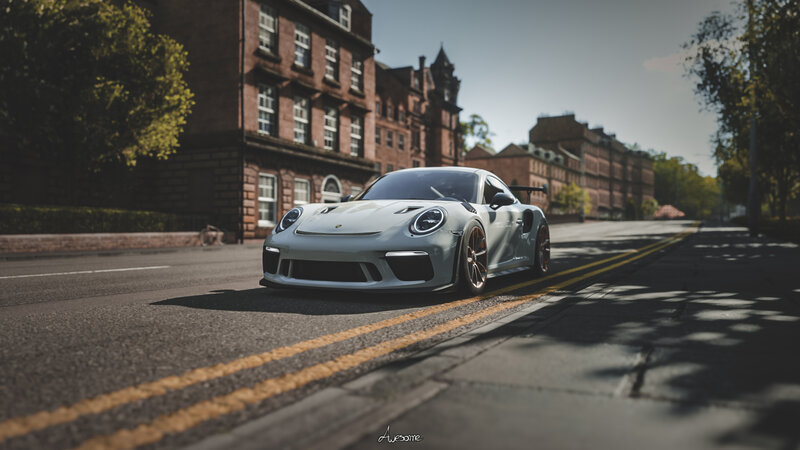 Silver Porsche 911 Gt3 Rs — Gray