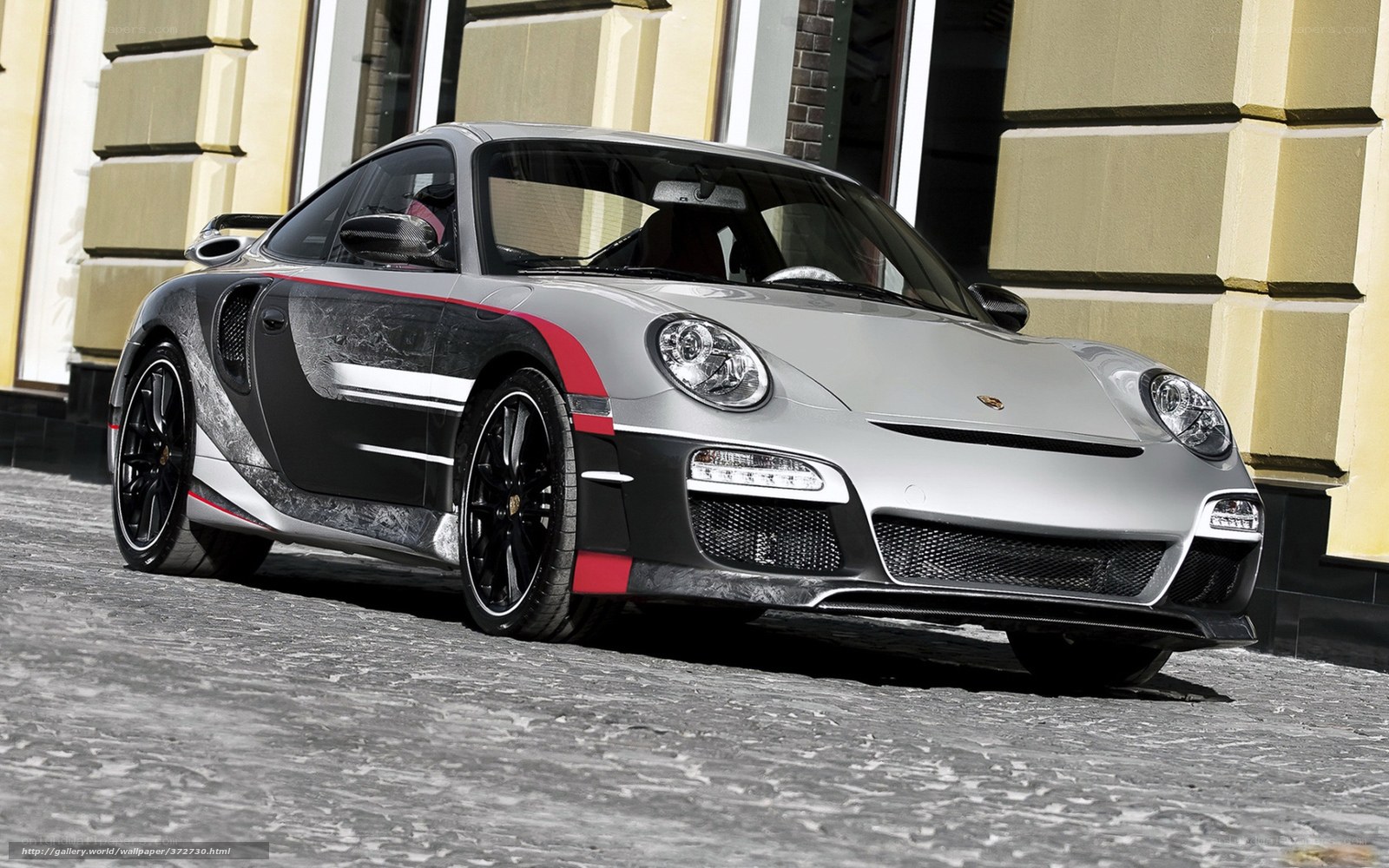 silver porsche 911 sports car