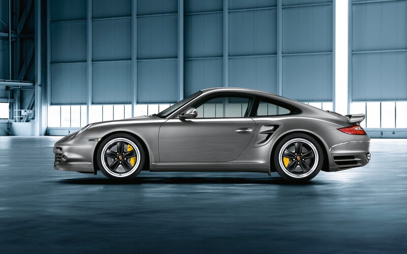 silver porsche 911 turbo