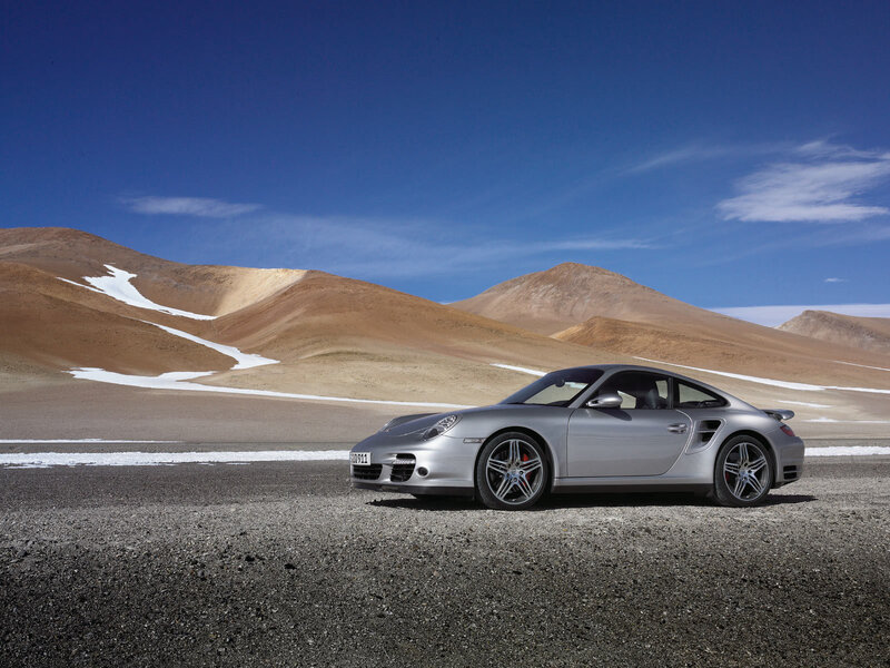 Silver Porsche 911 Turbo — Dramatic, Afternoon, Photograph, Car