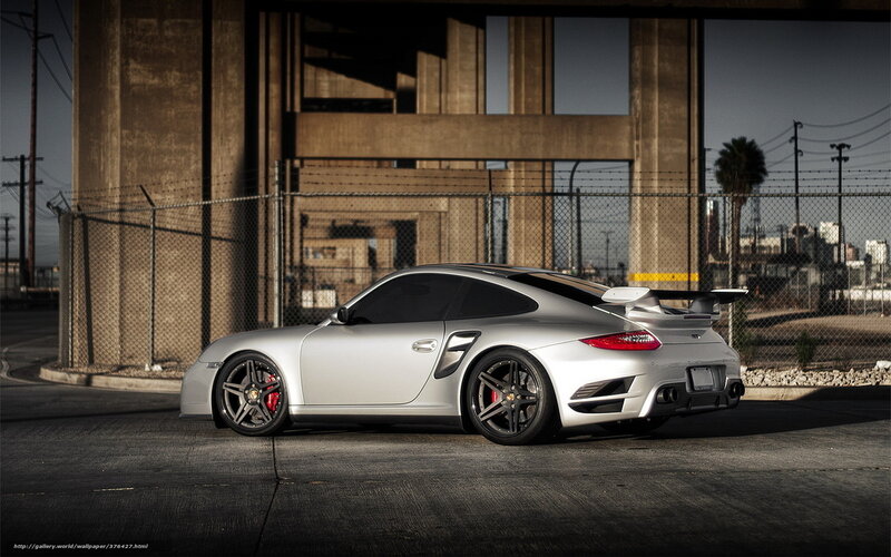 Silver Porsche 911 Turbo — Dramatic, Afternoon