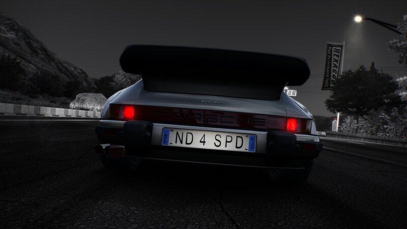 Silver Porsche 911 Turbo — Gray, Dark