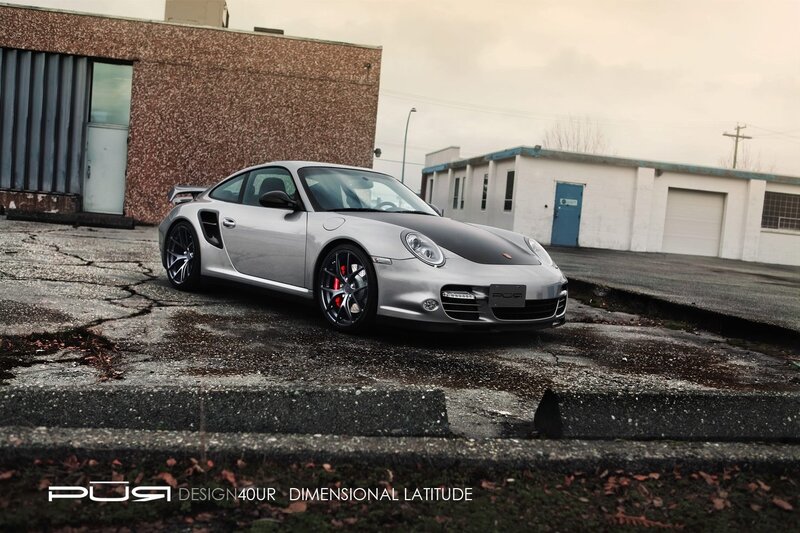 Silver Porsche 911 Turbo — Gray, Dramatic, Winter