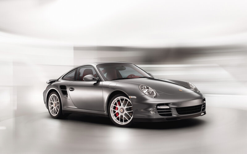 Silver Porsche 911 Turbo — Gray