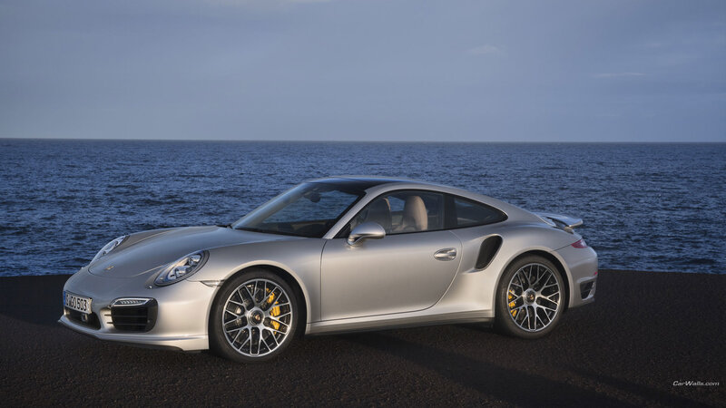 Silver Porsche 911 Turbo — Serene, Sunset