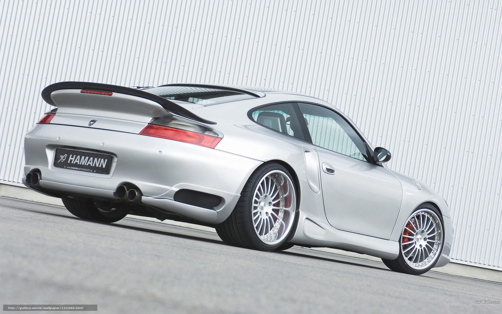 silver porsche 911 with hamann body kit