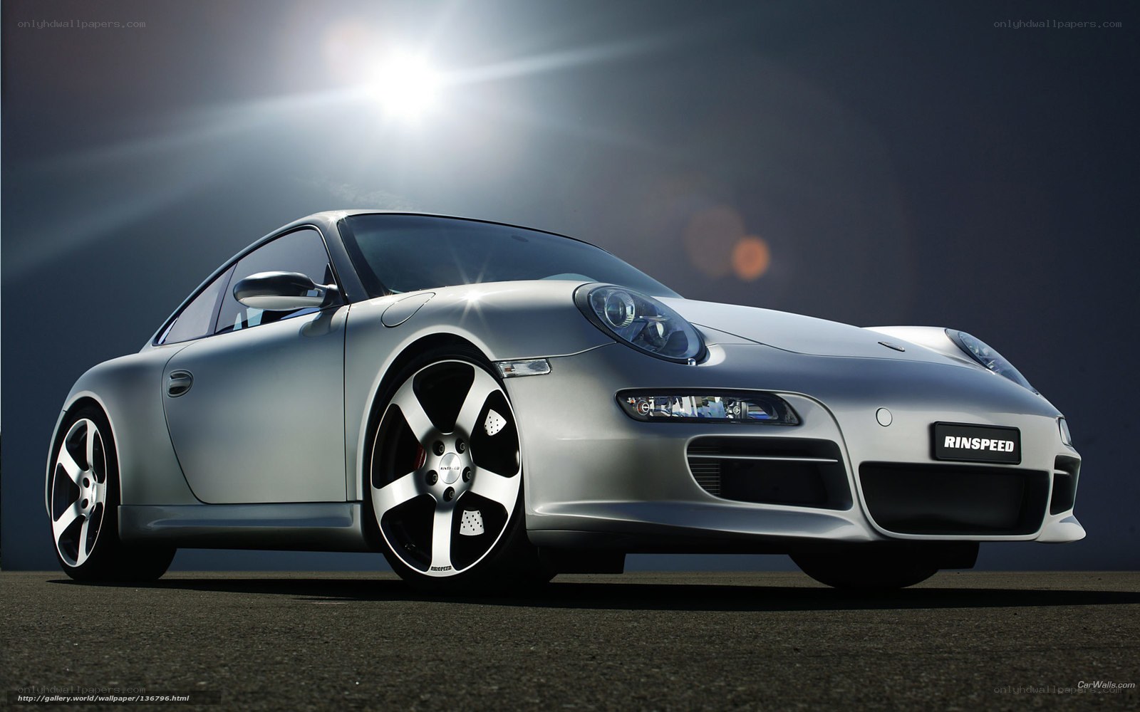Silver Porsche 911 with Rinspeed
