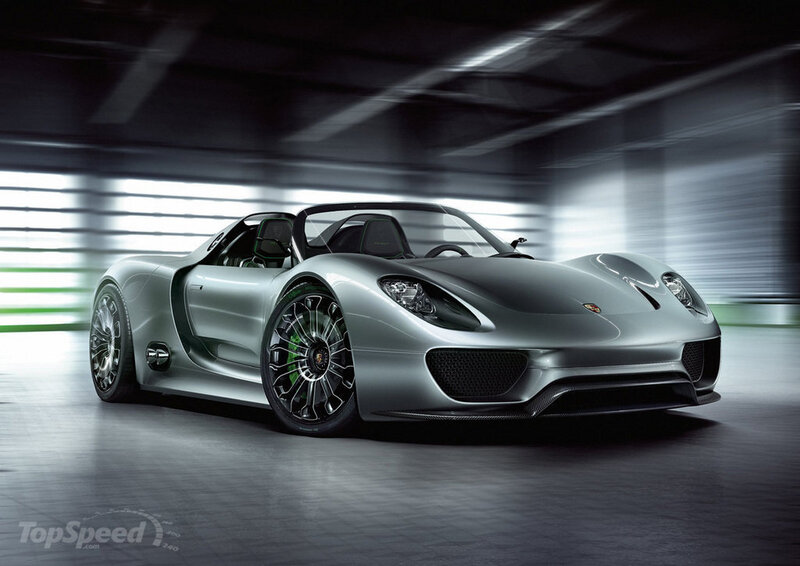 Silver Porsche 918 Spyder — Dramatic, Photograph, Car