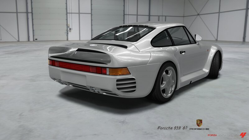 Silver Porsche 959 — White