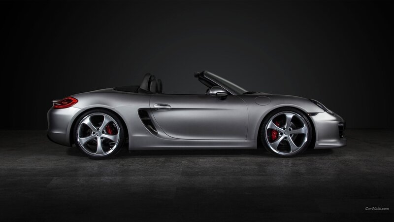 silver porsche boxster
