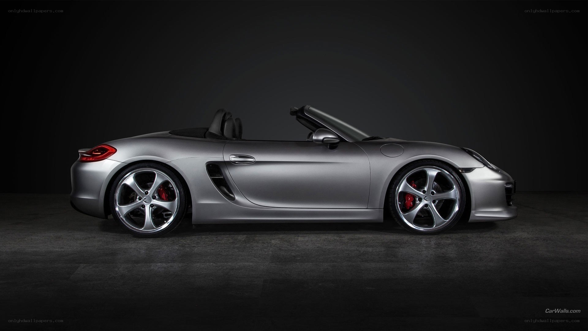 silver porsche boxster