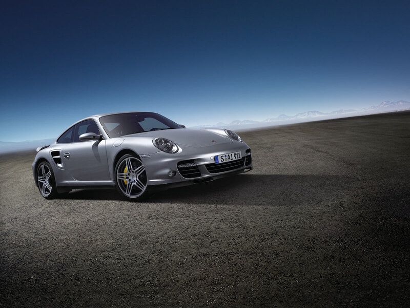 Silver Porsche Car — Dramatic
