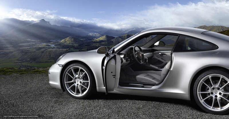 Silver Porsche Car