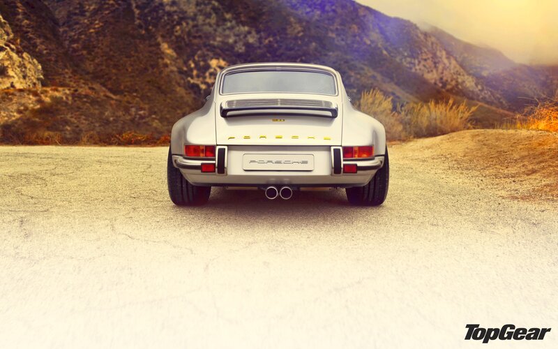 Silver Porsche Car — White, Dramatic