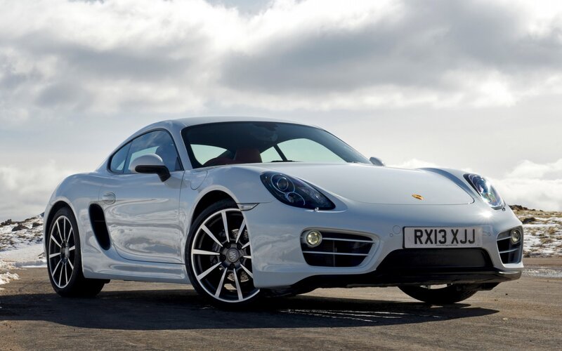 Silver Porsche Car — White