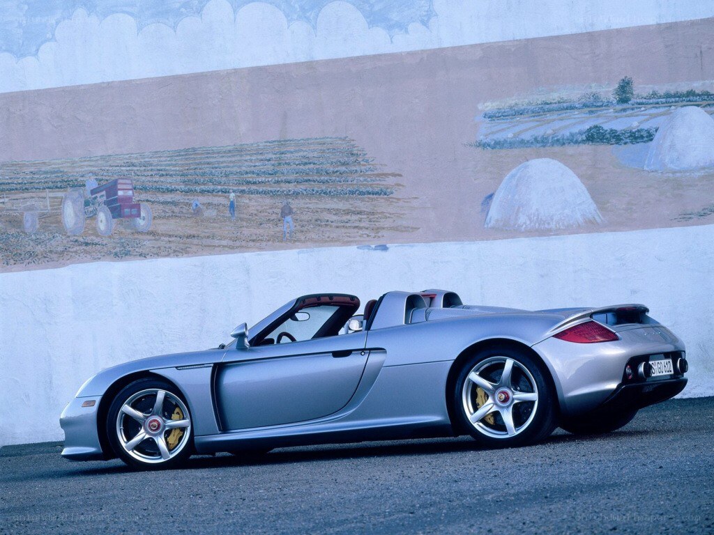 Silver Porsche Carrera GT