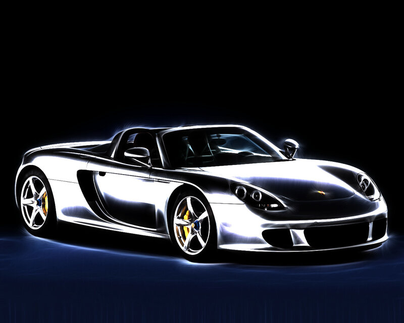Silver Porsche Carrera GT