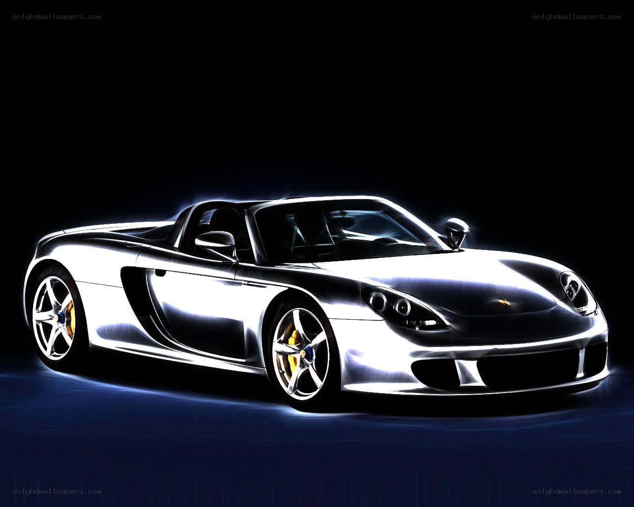 Silver Porsche Carrera GT