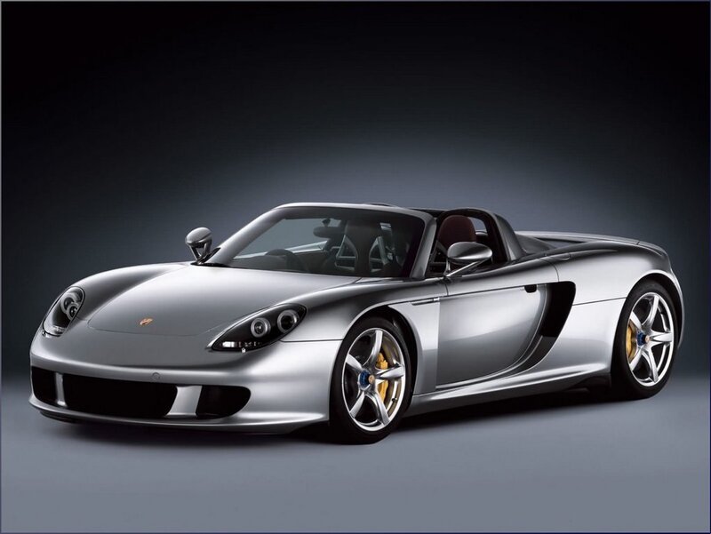 Silver Porsche Carrera GT