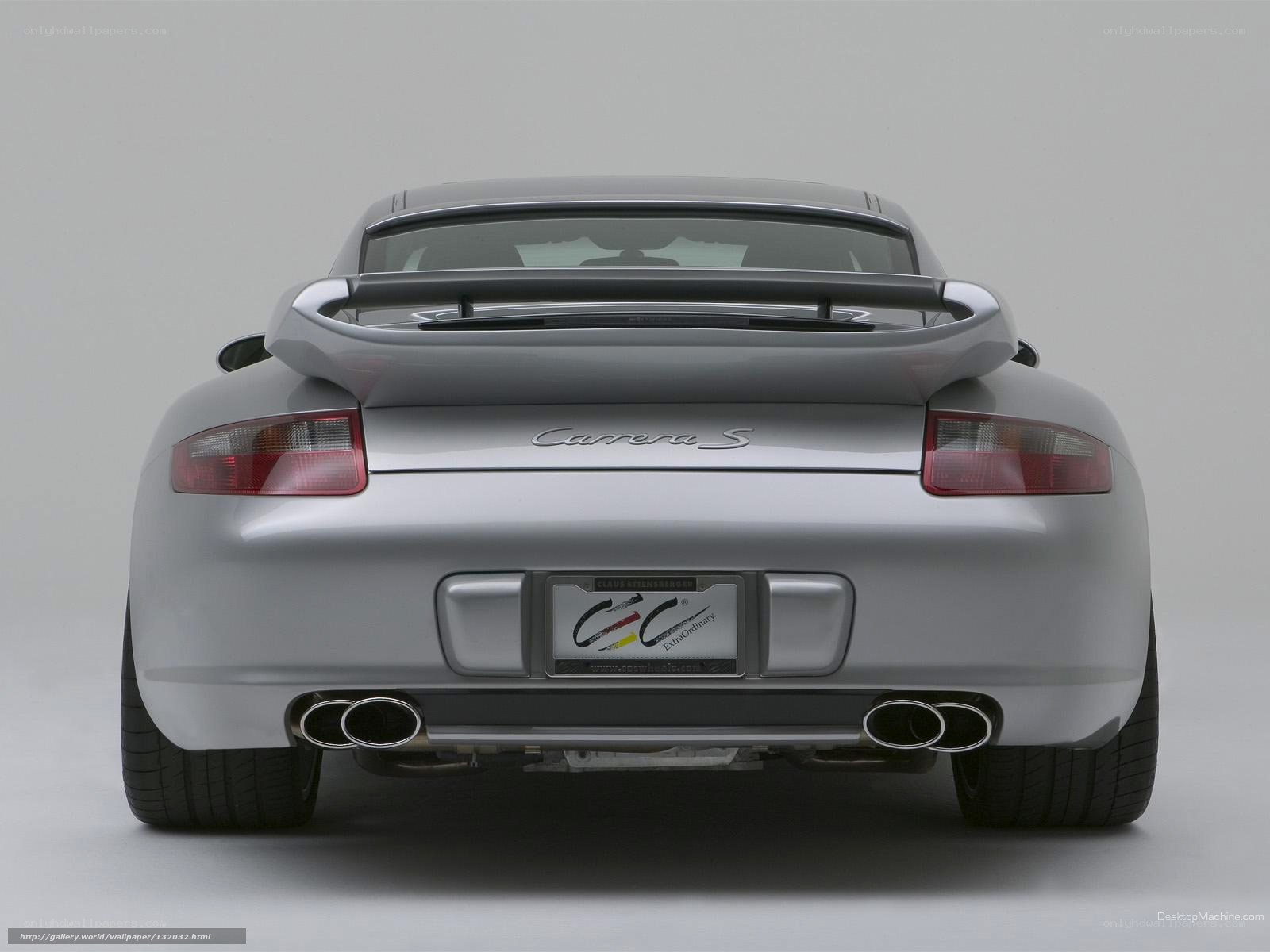 silver porsche carrera s rear view