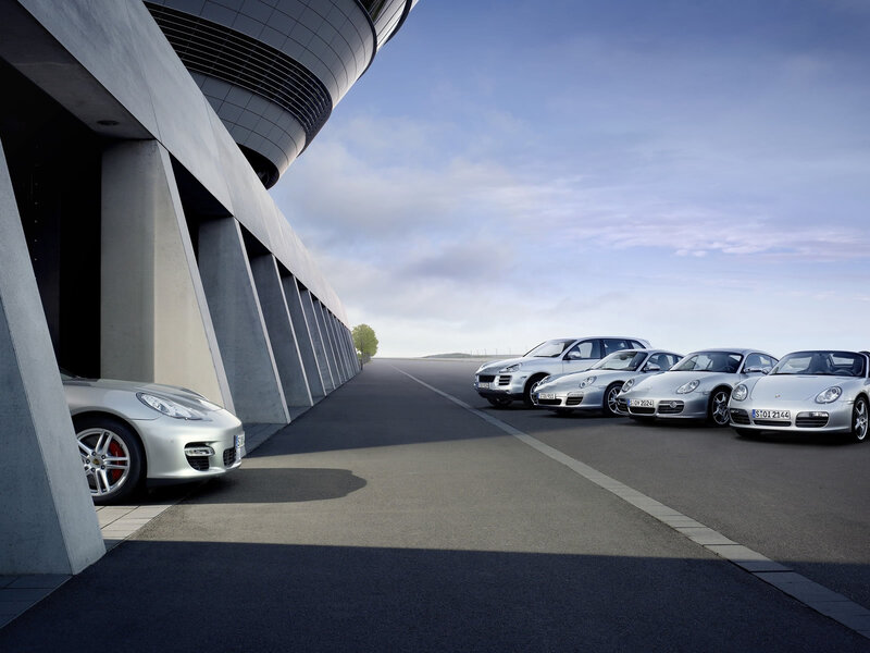 Silver Porsche Cars