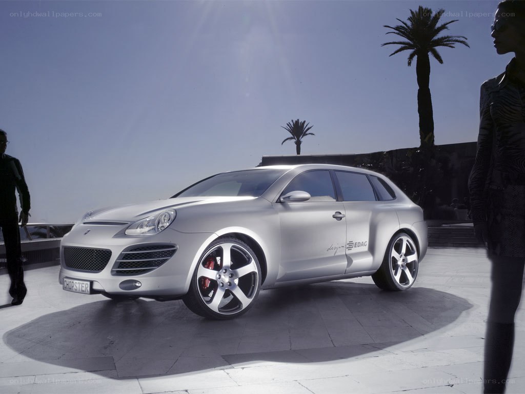 Silver Porsche Cayenne concept car