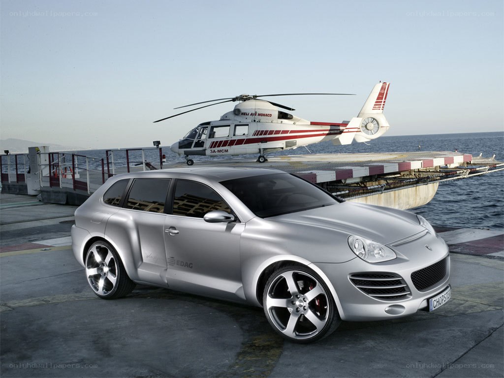 Silver Porsche Cayenne concept car