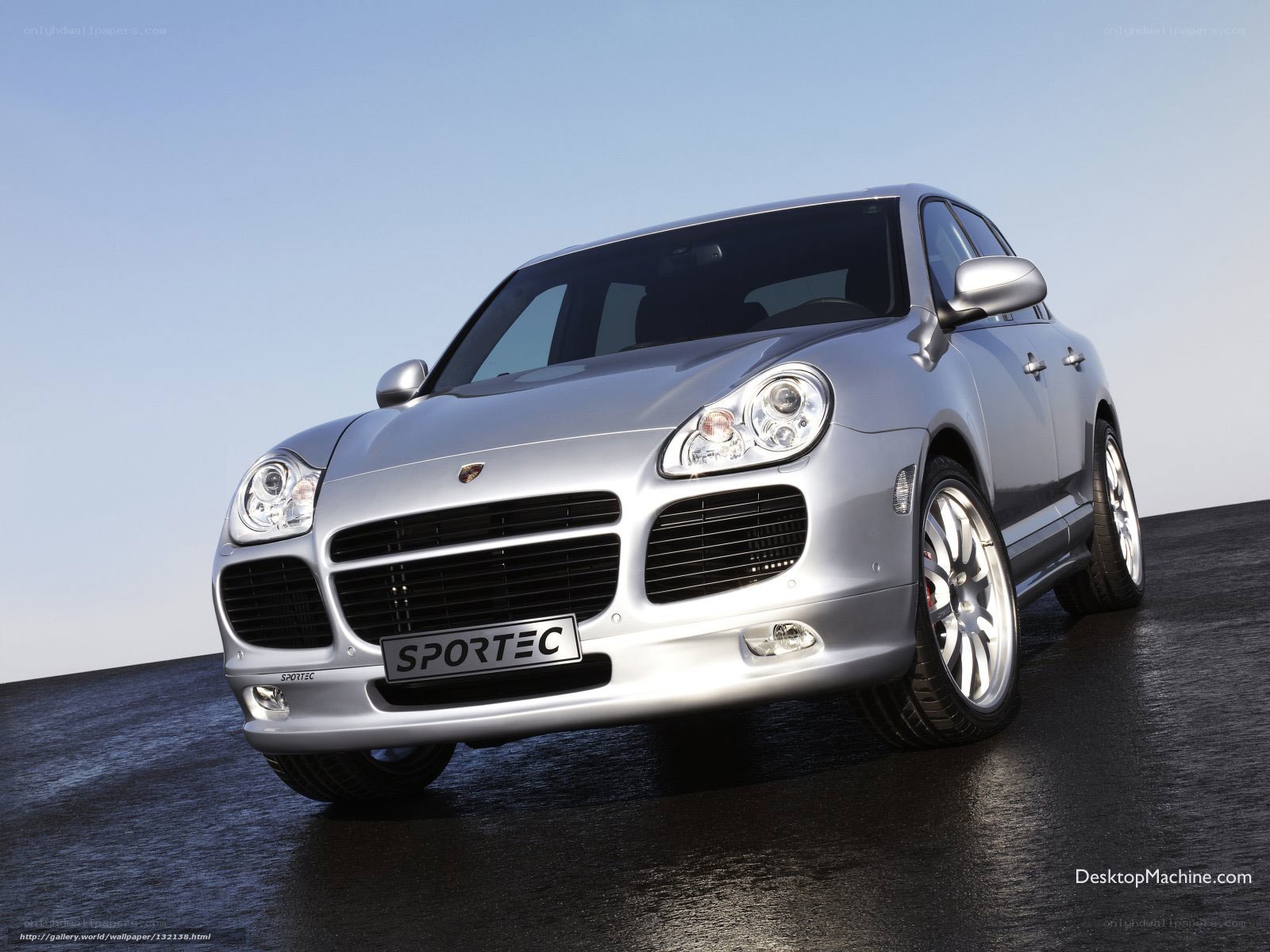 silver porsche cayenne