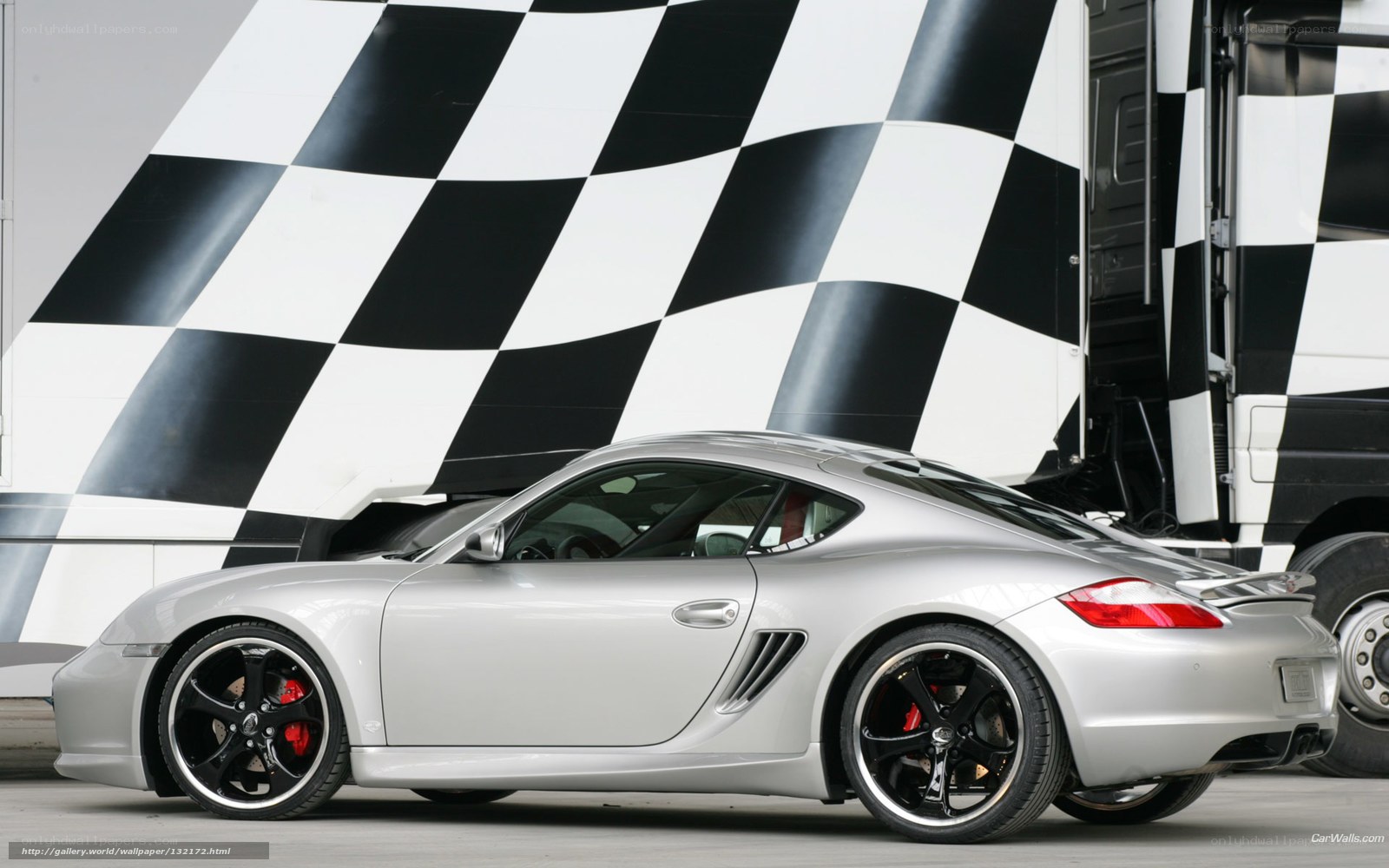 silver porsche cayman