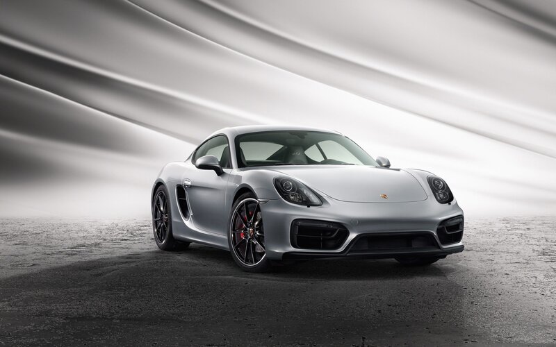 Silver Porsche Cayman — Gray, Dramatic, Photograph
