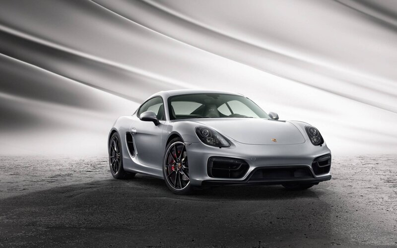 Silver Porsche Cayman — Gray