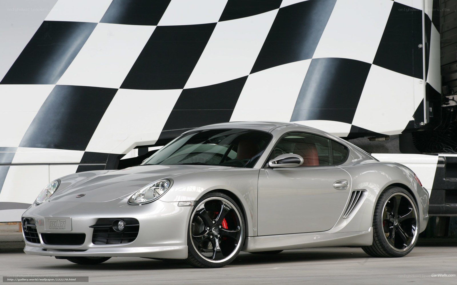 silver porsche cayman sports car