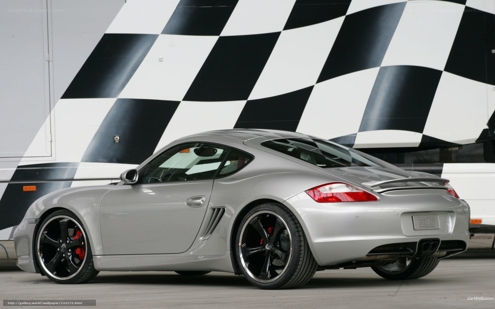 silver porsche cayman