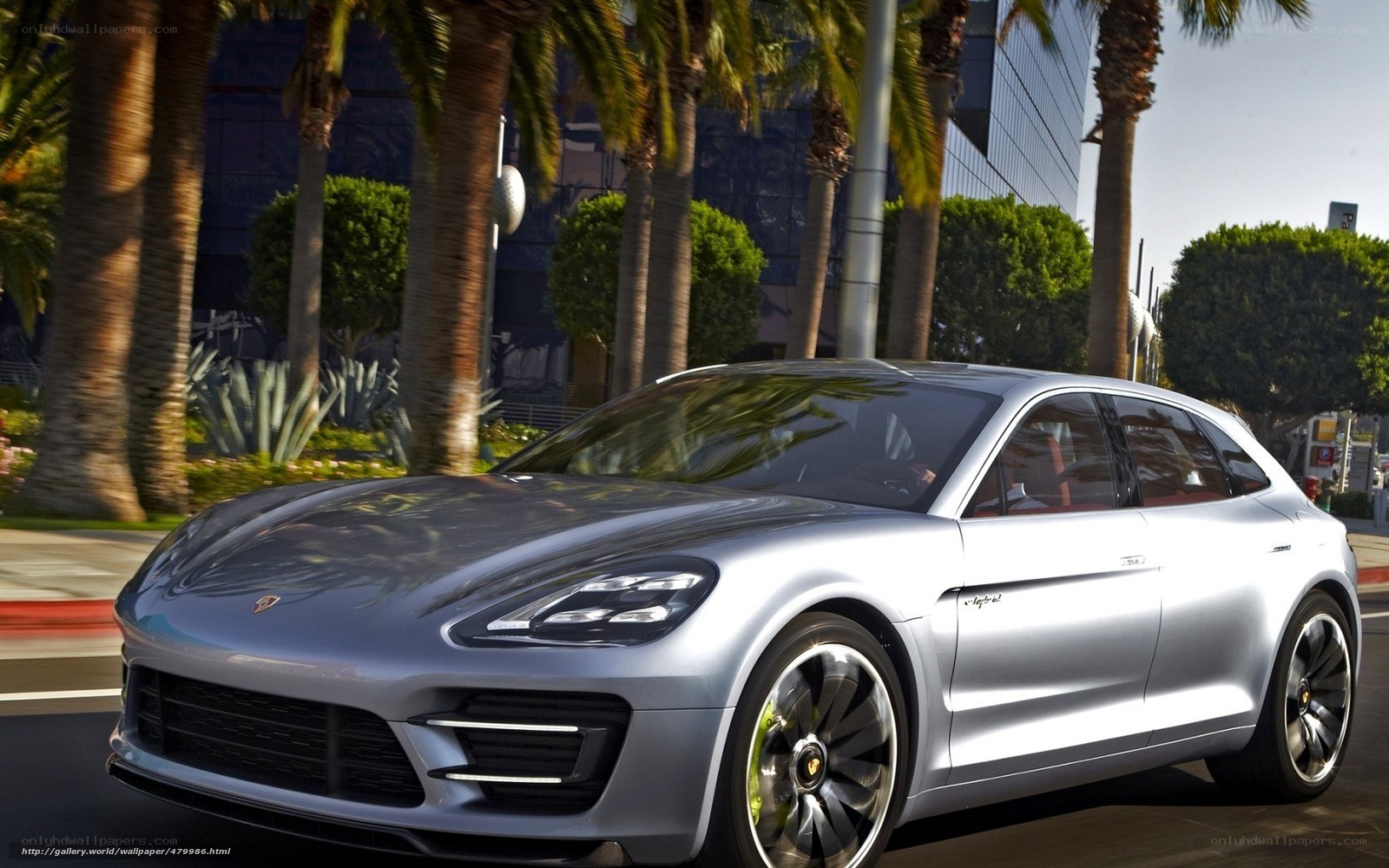 Silver Porsche concept car