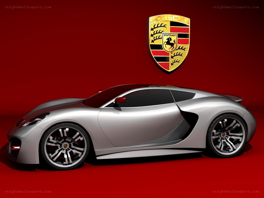 Silver Porsche concept car