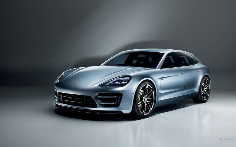 Silver Porsche Concept Car — Dramatic