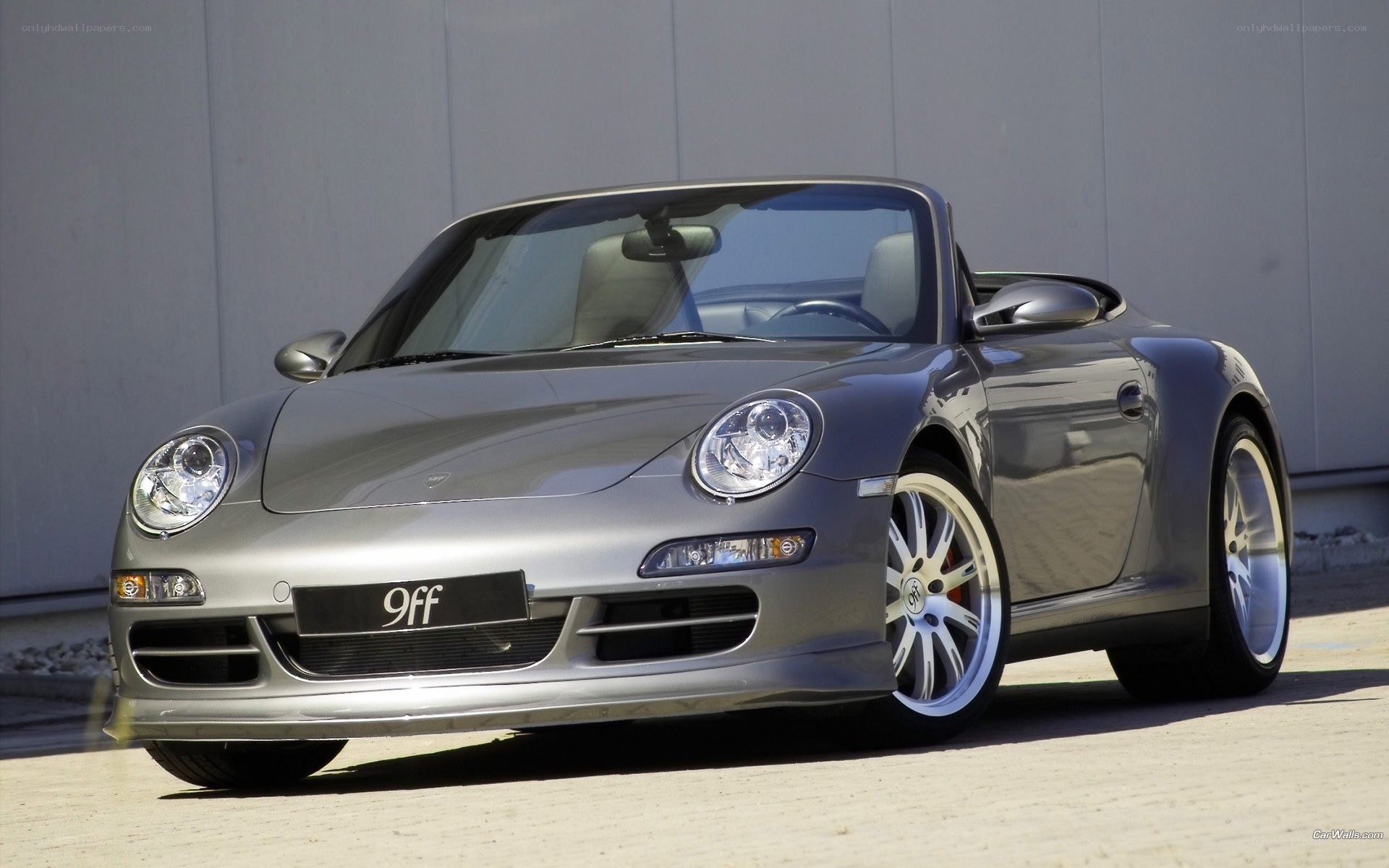 silver porsche convertible