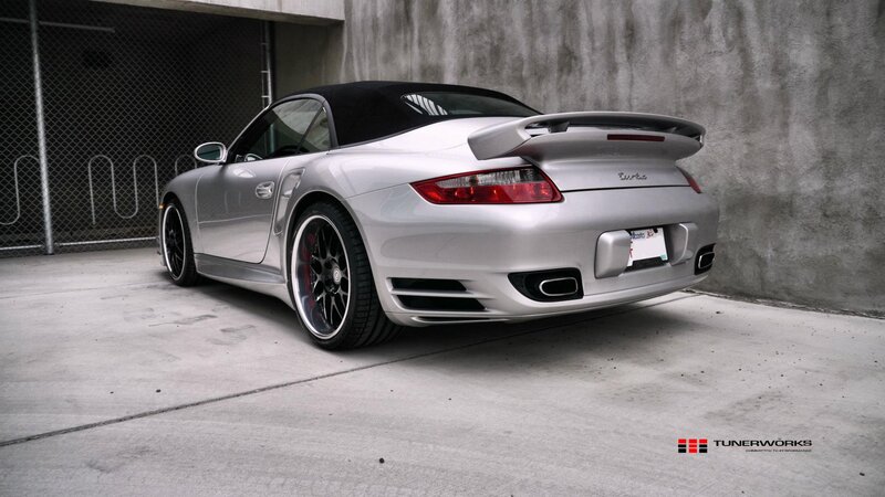 Silver Porsche Convertible — Dramatic