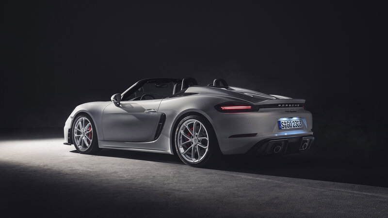 Silver Porsche Convertible — Gray, Dramatic, Photograph