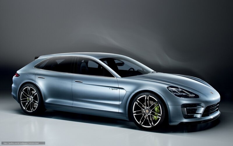 silver porsche e-hybrid station wagon