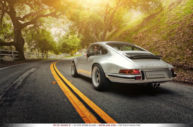 Silver Porsche on Road — Gray, Serene, Afternoon
