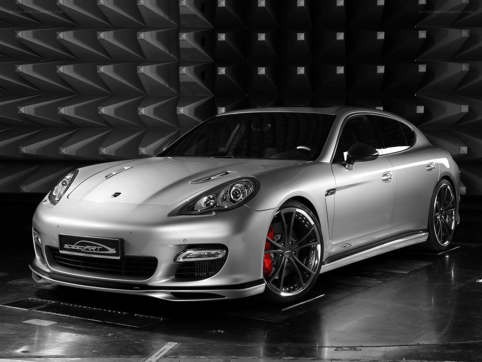 Silver Porsche Panamera