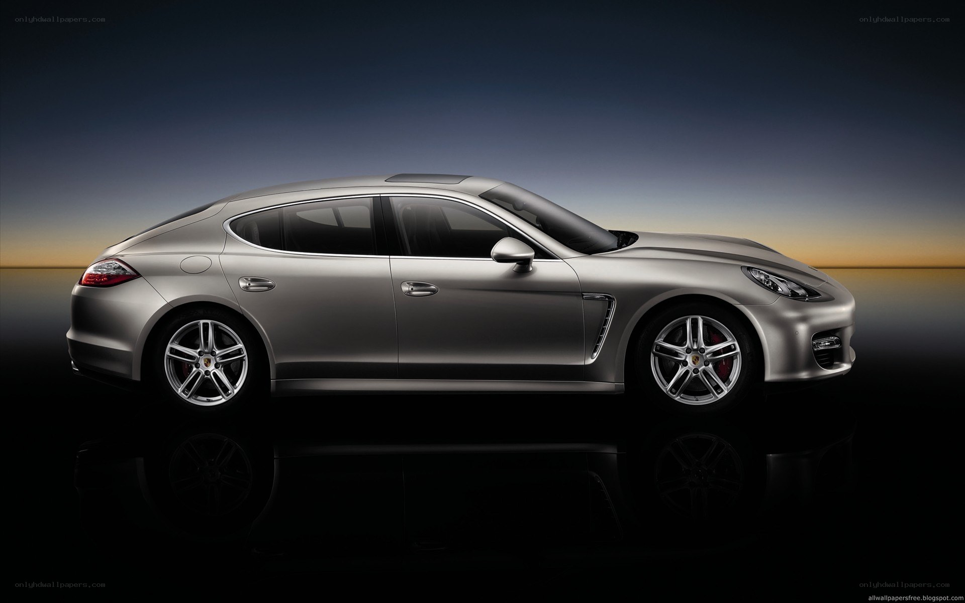 silver porsche panamera