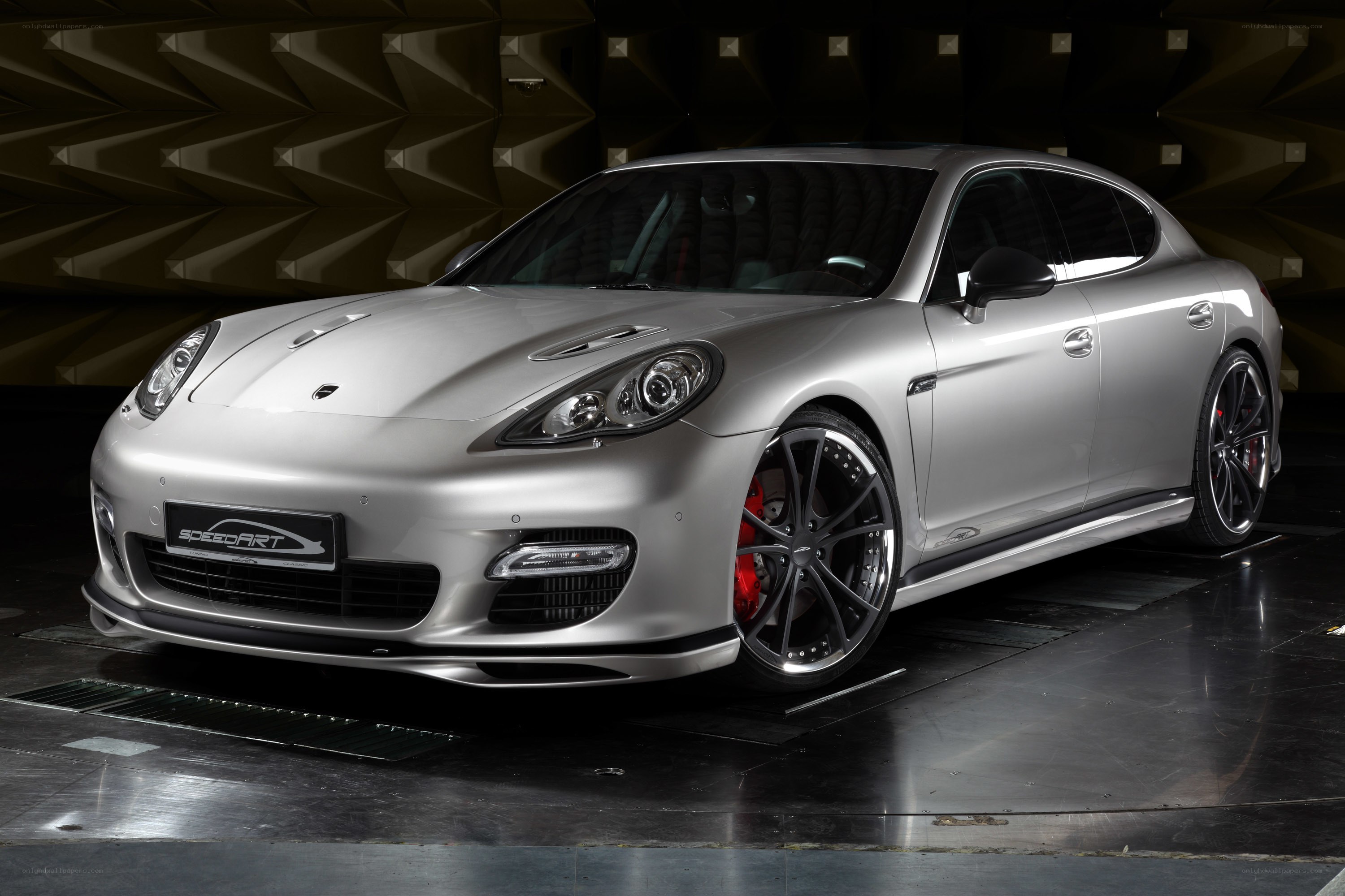 Silver Porsche Panamera