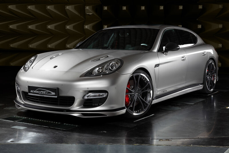 Silver Porsche Panamera — Dramatic, Photograph, Car