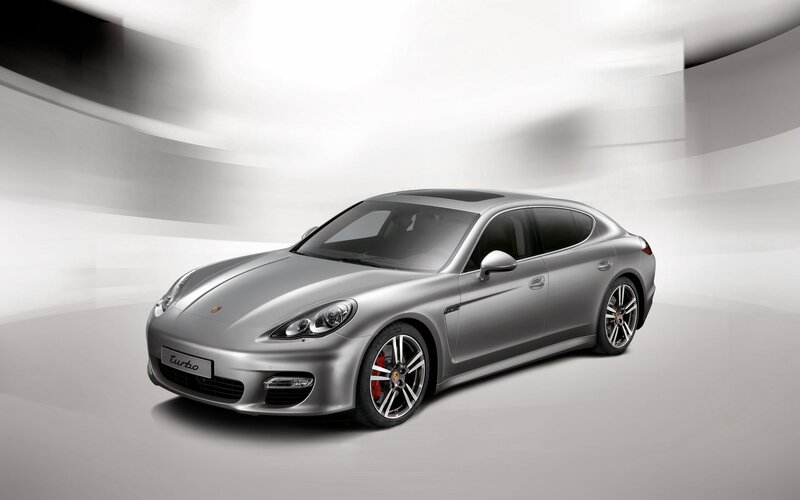 Silver Porsche Panamera — Gray, Modern, Photograph