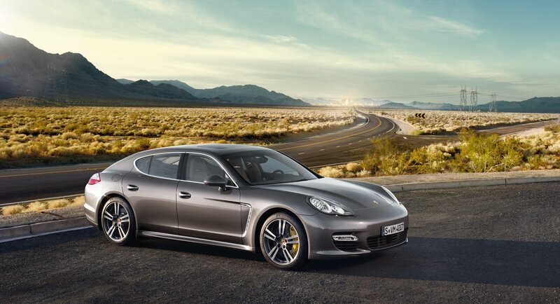 Silver Porsche Panamera — Gray, Serene, Afternoon