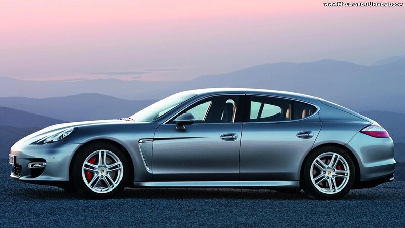 Silver Porsche Panamera — Gray, Serene, Sunset