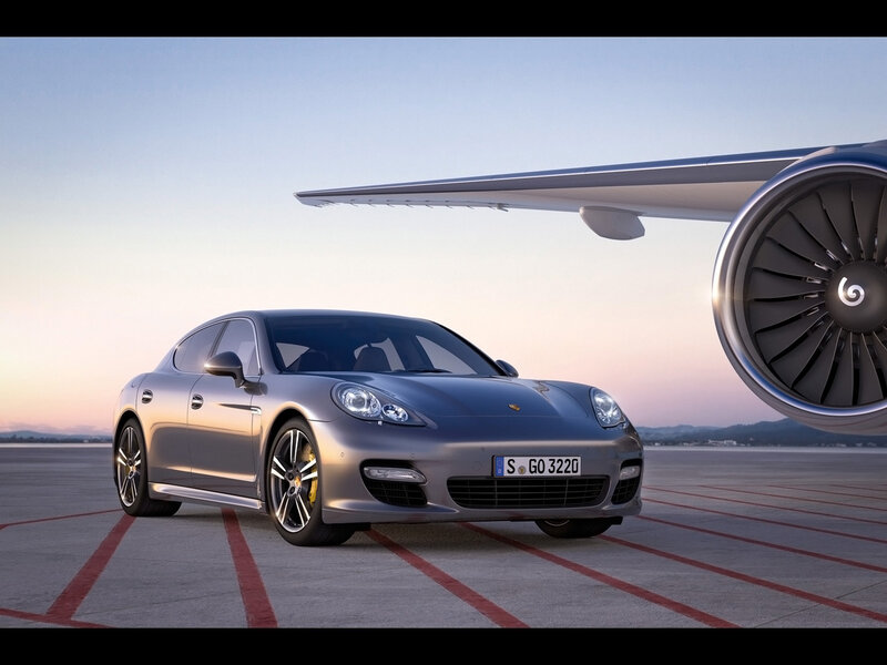 Silver Porsche Panamera — Gray