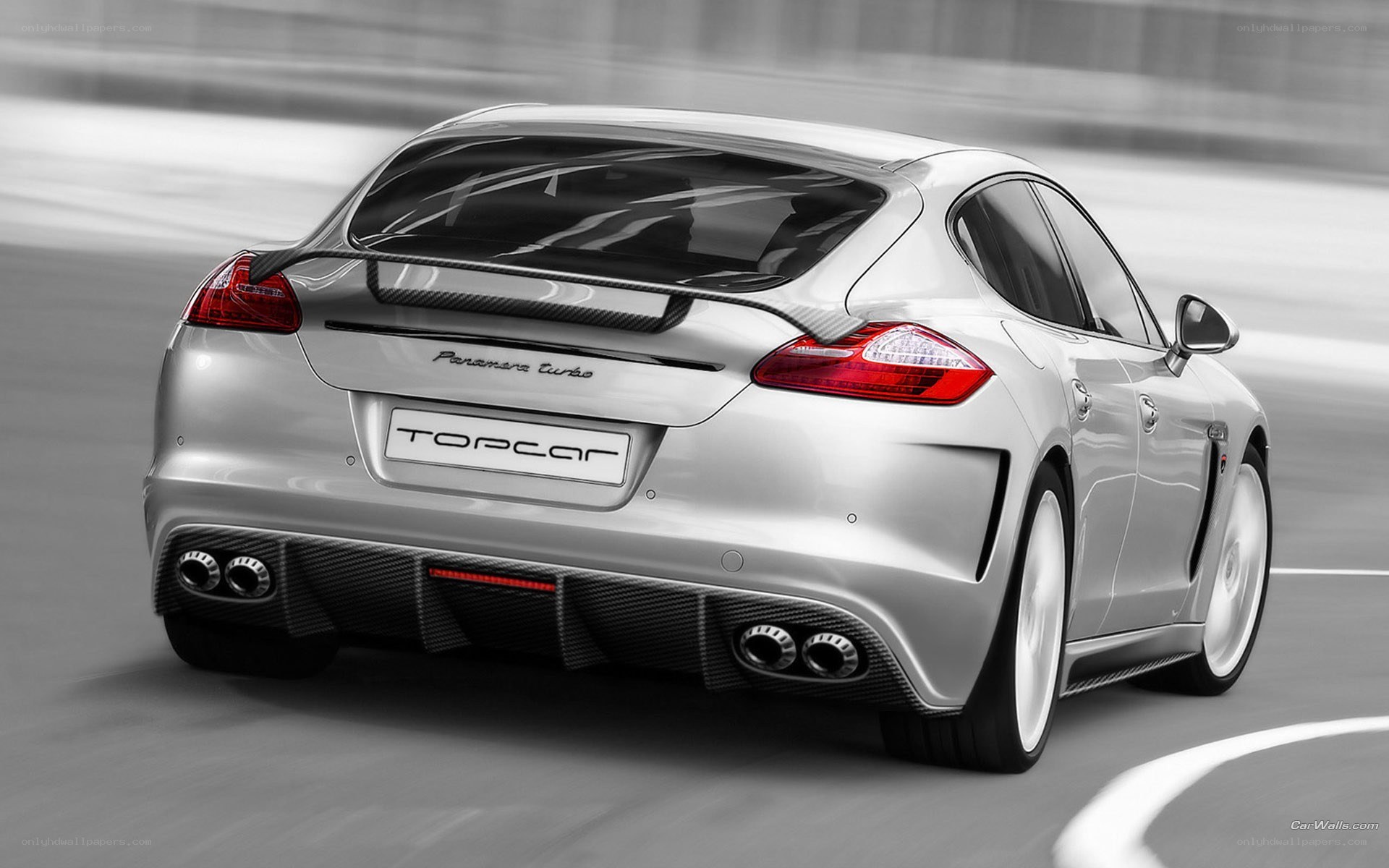 silver porsche panamera turbo